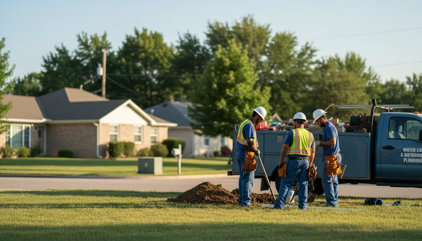 Residential water line and bathroom plumbing service in Sterling, IL